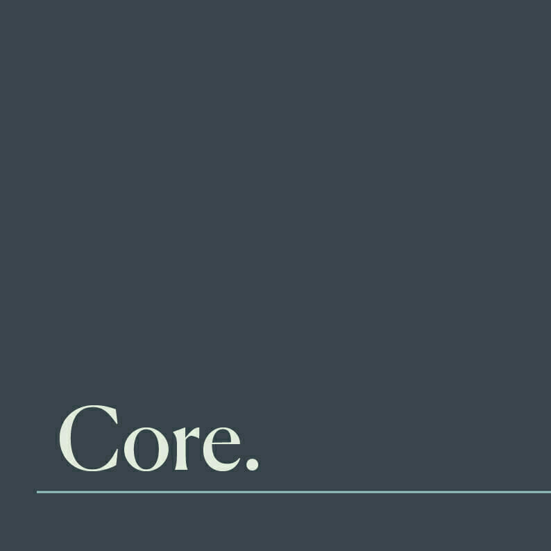 Core Independent Financial Advice cannoli cream logo on dark background.